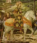 L'empereur byzantin Jean VIII Paléologue sur la fresque de Benozzo Gozzoli, Cappella dei Magi.
