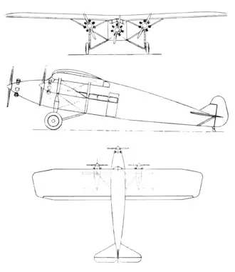 vue en plan de l’avion