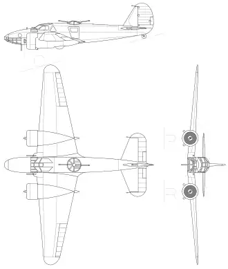 vue en plan de l’avion