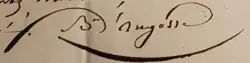 signature de Casimir d'Angosse