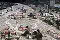 La ville de Caraballeda en 1999, après les coulées de boue.