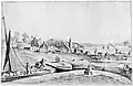 Carillon et le canal en 1850.