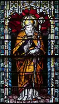 Vitrail de saint Alphonse-Marie de Liguori, canonisé en 1839.