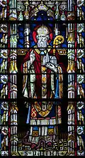 Vitrail de saint Patrick, patron d'Irlande.