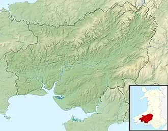 (Voir situation sur carte : Carmarthenshire)