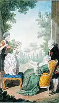 Carmontelle : Mme d'Ecquevilly, M. de Joyeuse et leur petite fille (1753)