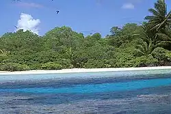 Lagune intérieure de l'île