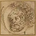Tête de faune, par Agostino Carracci, v.&nbsp;1595