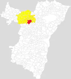 carte montrant la localisation de la communauté de commune dans le nord du département du Bas-Rhin