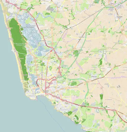 Voir sur la carte topographique des Sables-d'Olonne