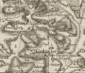 Carte de Sainte Colombe au XVIIIe&nbsp;siècle