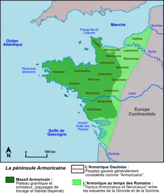 Carte de l'Armorique.