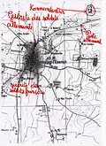 Carte de la ligne de démarcation à Germigny-l'Exempt