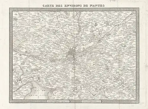 Trentemoult figurant sur la Carte des environs de Nantes, par Pierre Tardieu (1828)