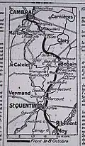 Carte du front le 8 octobre 1918.