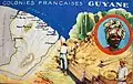 Carte publicitaire à la gloire des mines d'or du Maroni.