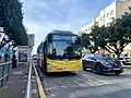 Autobus de la ligne 306 à son terminus en décembre 2022.