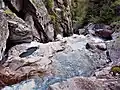 Le sommet de la cascade.
