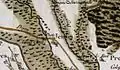 Carte de Cassini montrant la ville de « Jenlis » et le vieux château au XVIIIe siècle.
