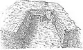 Éperon barré de Castel-Meur : plan d'une habitation (dessin de Paul du Châtellier).
