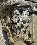 Influence de Saint-Sernin : Extérieur de la fenêtre orientale : châtiment du péché originel