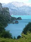 La Cathédrale de Marbre et la Chapelle de marbre (plus petite) depuis la terre ferme