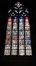 1866Vitrail des anges musiciens et des saints de Provence.Chapelle du Sacré-cœur.
