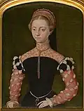 Catharina van Hemessen, Portrait d'une jeune femme, milieu du XVIe&nbsp;siècle [182].