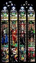Vitrail des saints Georges, Michel, Anne et Marie-Madeleine.