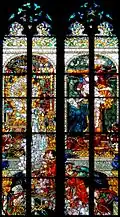 Vitrail de l'Eucharistie.