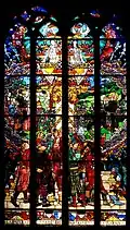 Vitrail de saint Nicolas de Flüe.