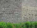 Murs en galets dits coudelières