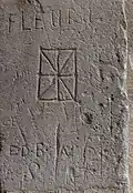Un des nombreux graffiti de l'église.
