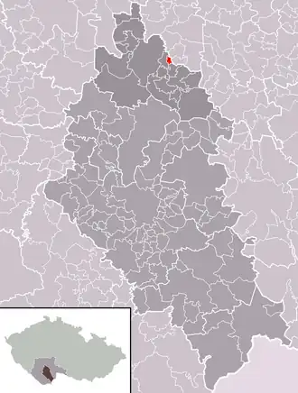 Localisation de Čenkov u Bechyně