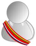 Représentation de l’écharpe présidentielle de la République centrafricaine