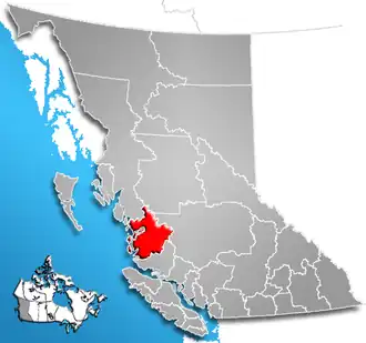 Localisation de District régional de Central Coast