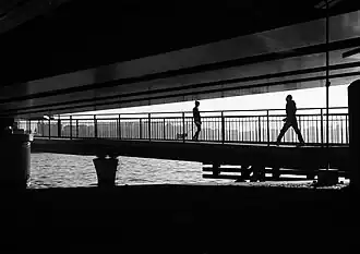 La passerelle de Centralbron vue depuis Klara Mälarstrand.