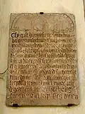 Plaque funéraire de Jehan Béranger de 1521.
