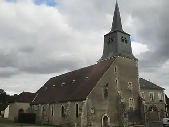 Vue de l'église de Cerisiers.