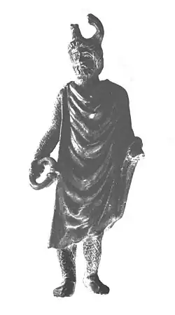 Figurine en bronze représentant le dieu gaulois Cernunnos.