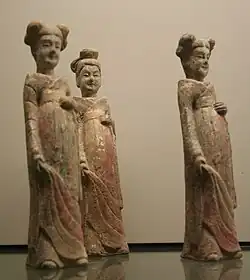 Dames de compagnie de céramique, de la dynastie des Wei du nord, IVe au  VIe&nbsp;siècle