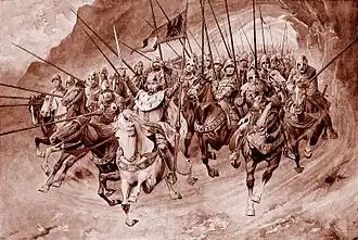 Venceslas Ier de Bohême et ses chevaliers légendaires de la montagne Blaník.