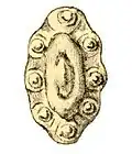 Insecte dessiné de forme ovale.
