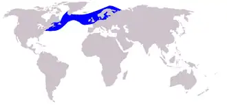 Description de l'image Cetacea_range_map_Atlantic_White-sided_Dolphin.PNG.