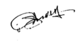 Signature de Cevdet Sunay