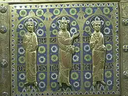 Les apôtres Matthieu, Thomas et Pierre.