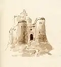 Château d'Arques-la-Bataille en 1829