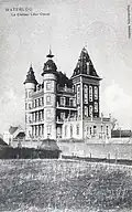 Au carrefour de Mont-Saint-Jean, le château de l'industriel Léon Cheval. Démoli en 1966.