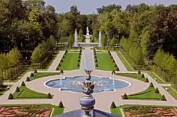 Les jardins du château.