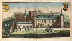 Le château de Rixensart au début du XVIIIe siècle.